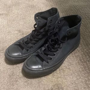 Black high top converse